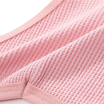 New 7Pcs Women Cotton Waffle Style G-string Panties Ladies Soft Thongs Female S-XL Low-Rise T-Back Panties Bikini Underwear 2024