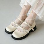 2026 Plus size 47 Sweet Blue Lace Ruffles Mary Janes Shoes Women Gothic Black Bow Knot Cute Lolita Cosplay Flats Casual Shoes