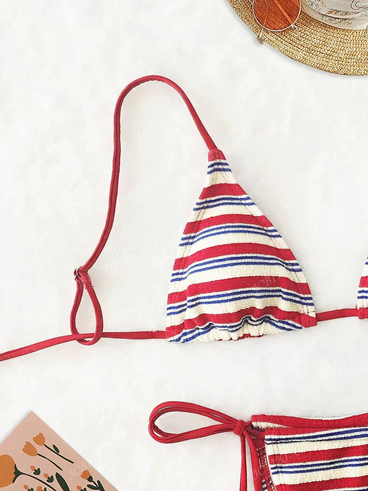 DEKA New Summer Brazilian Swimwear Women's Red Sexy Push-Up Two-Piece Swimsuit Bathing Suit Micro Beachwear Stripe Bikini Set