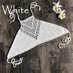 6 Colors Crochet Knitted Halter Bikini Top Female Swimsuit Women Swimwear Bather Bathing Suit Swim Hollow Out Beach Top V4192