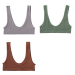 3Pcs/Set Seamless Bras For Women Push Up U Shape Bra Nonwire Underwear Female Sexy Lingerie Sport Bra Tops Comfort Intimates