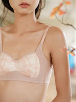 Summer Strapless Lace Bralette Beachwear Teen Girl Light Support Breathable Wirefree Foldable Comfort AU Student Bra Set MOYISU