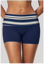 Summer Striped Polka Dot Contrast High Waist Yoga Shorts Hip Lifting Sports Tights Outdoor Workout Fitness Gym Running Pants