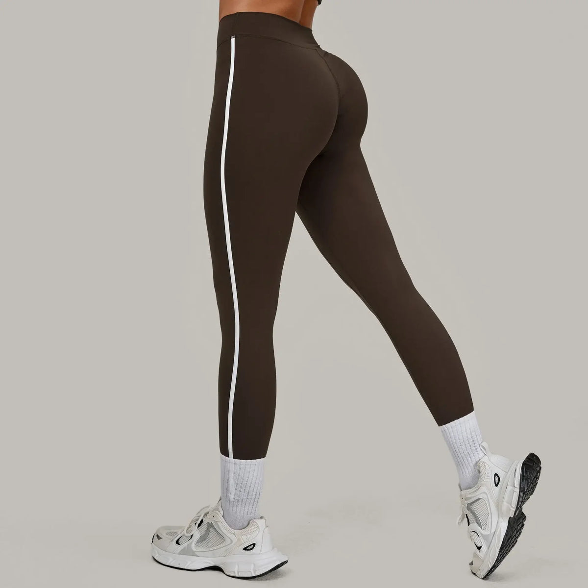Women High Waist Yoga Pants Leggings - Seamless Color Block Fast-Dry Breathable Gym Running Fitness Tights Butt Lifting Effect