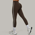 Women High Waist Yoga Pants Leggings - Seamless Color Block Fast-Dry Breathable Gym Running Fitness Tights Butt Lifting Effect