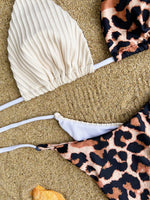 Halter Splicing Leopard Bikinis 2026 Satin Bikini Female Swimsuit Women Swimwear Two-pieces Bikini Set Micro Bathing Suit Swim