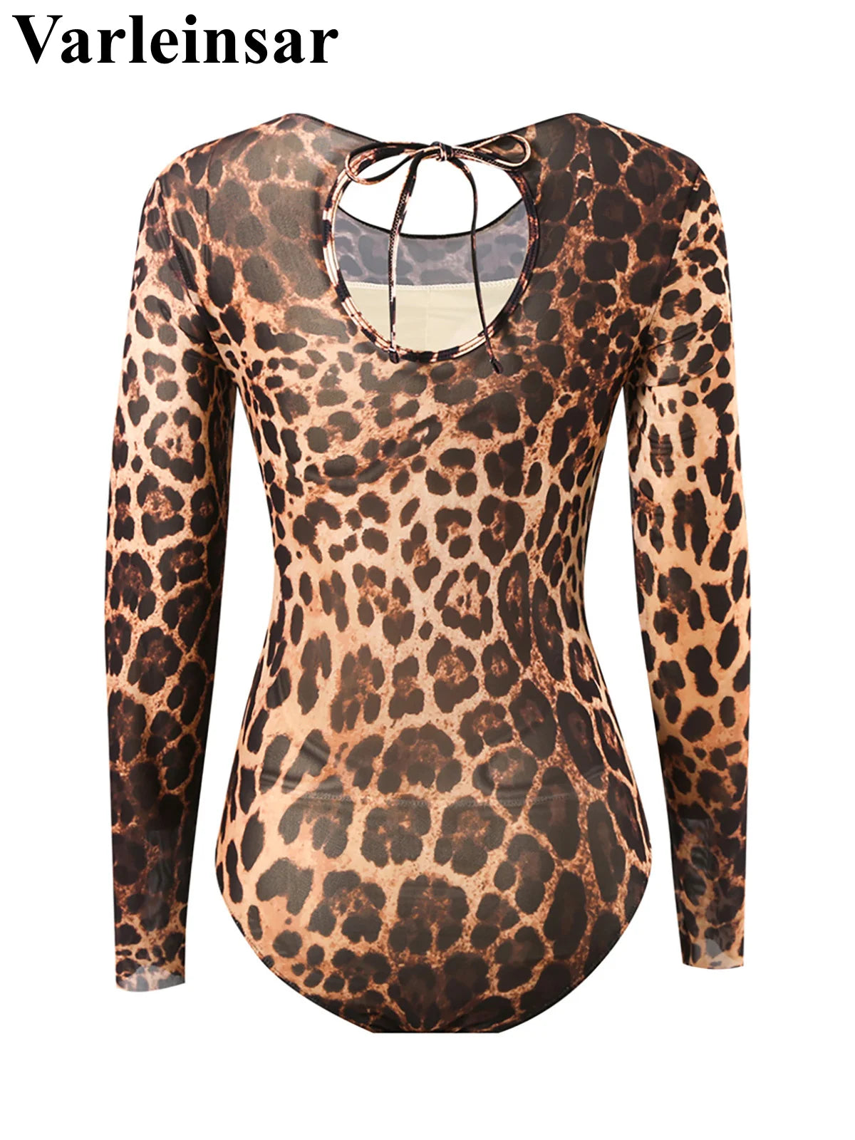 S - XXL 2026 Leopard With Skirt Long Sleeve One Piece Swimsuit Women Swimwear Female High Cut Leg Bather Bathing Suit Swim V7352