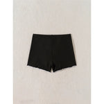 XS - L Bow Mini Shorts Ribbed Bikini Bottom Swim Brief Women Swimwear Female Bather Brazilian Tanga Panties Underwear V6538
