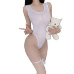 Sexy Cow Print Lingerie Set - Cute & Playful One-Piece Bodysuit, Tight Fitted Pajamas for Bedroom Role Play