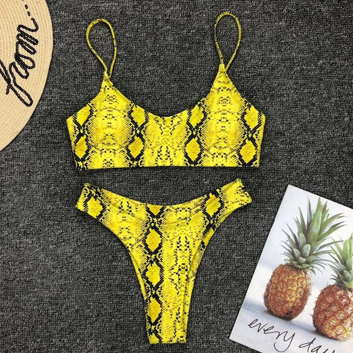 Neon Yellow Green Swimsuit Women Sexy Solid Push Up Micro Bikini 2026 Brazilian Summer Beach Bathing Suit Thong Swimwear Biquini