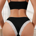 1pcs Sexy Lace Bow Lady Briefs Floral Patchwork Panties Breathable Female Underpants Elegant Lingerie Women Panties Underwear