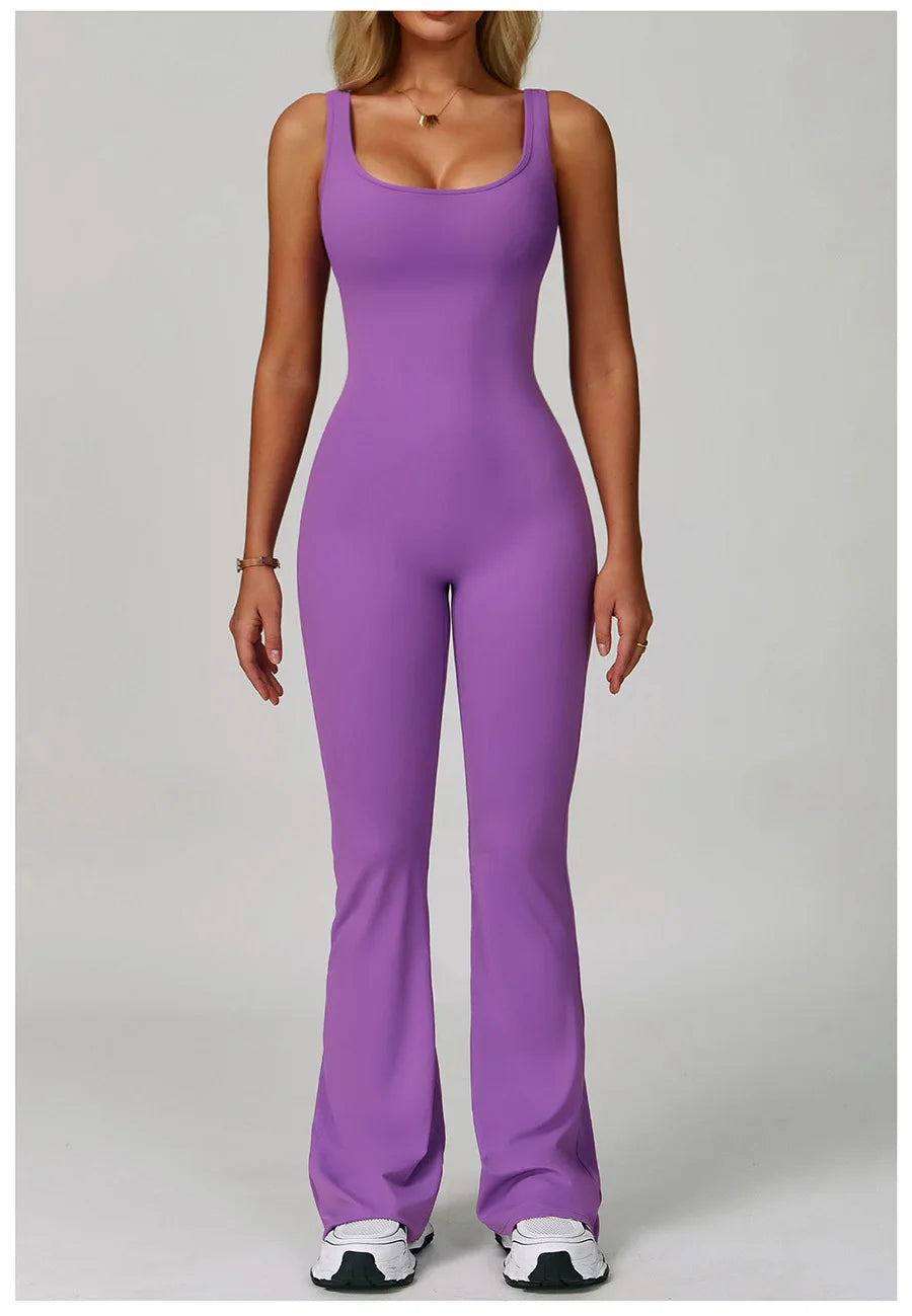 Women Sexy Back V Jumpsuit Gym Set Training Yoga Suit Sportswear Sports Jumpsuit Fitness Rompers Stretch Workout Bodysuits 8260