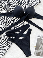 Sexy Underwired Bra Cup Female Swimsuit High Waist Bikini Women Swimwear Two-pieces Bikini set Push Up Bathing Suit Swim Lady