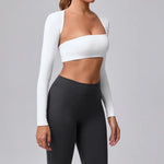 Women's Brushed Long Sleeve Yoga T-shirt Lightweight Quick-Dry Sports Tunic for Outdoor Running, Fitness & Multi-Sport