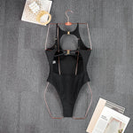 Push Up Women One Piece Swimsuits 2026 New Black Female Swimwewar High Cut Brazilian Biquini Halter Swimming Suits Beachwear