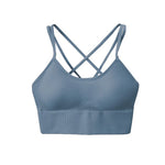 women yoga wireless cross back sports bra quick dry shock proof fitness push up yoga running bra active sportswear vest tops
