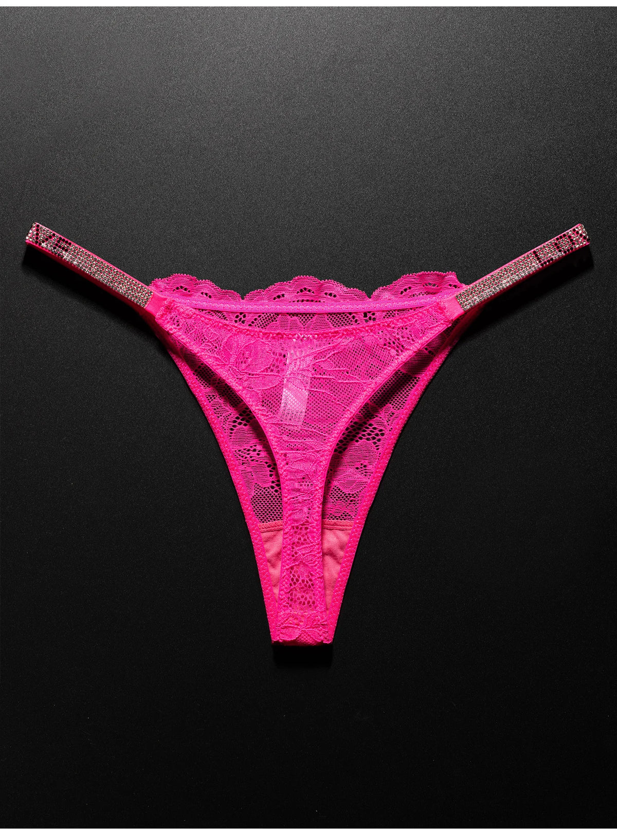 Lace Sexy Girls Women Panties Seamless Underwear Rhinestone G String Letter Transparent Thong For Female Low Rise Ladies Briefs