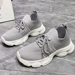Casual Solid Thick Platform Sneakers for Women Spring 2025 Autumn Breathable Mesh Sports Shoes Woman Outdoor Lace Up Mujer