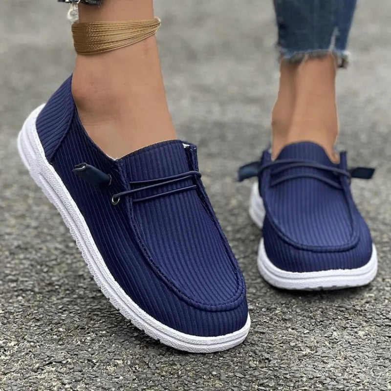 Plus Size 43 Casual Shoes for Women Fashion Loafers Spring and Autumn Round Toe Flat Anti-Slip Walking Shoes Zapatos De Mujer