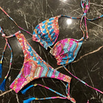 Sexy Bikini Floral Print Swimwear String Bikini Set Push Up Swimsuit Bikinis Women Biquini Beach Bathing Suit Women