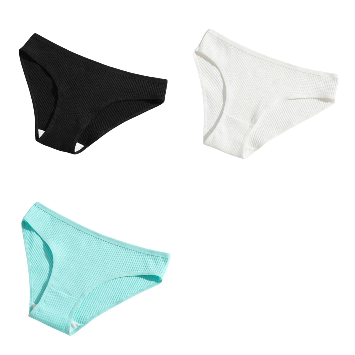 3Pcs/Set Cotton Panties Women Low Waist Underwear Seamless Briefs Solid Color Sports Breathable Underpants Female Lingerie