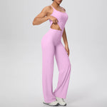 Yoga Set 2PCS Women Tracksuit Nude Feeling Workout Sets Gym Clothes Push Up Fitness Running Sportswear Sport Vest Leggings Suit