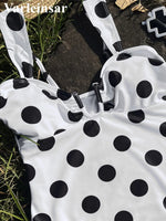 2026 Sexy Polka Dot U Neck Women Swimwear One Piece Swimsuit Female High Leg Cut Monokini Padded Bather Bathing Suit Swim V8273