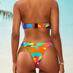 ZTVitality Sexy Print Bikini Set 2025 New Arrival Padded Bra Strapless Swimsuit Women Swimwear Summer Beachwear Biquini