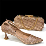 Doershow Italian Shoe and Bag Set New beautiful Women Shoes and Bag Set In GREEN Italian Shoes with Matching Bag set HSH1-1