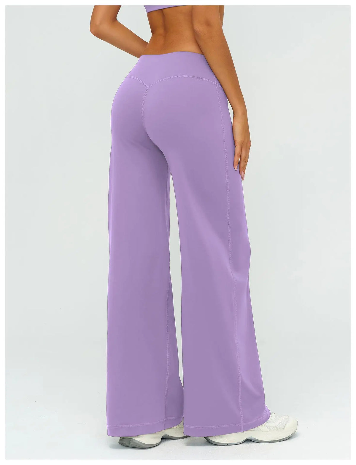 Wide-leg Pants Women Bell-bottoms High Waist Yoga Pants Workout Gym Leggings Naked Feel Pilates Running Cycling Sports Trousers