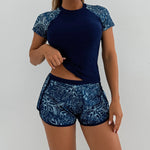 Print Two Pieces Swimsuits Shorts High Waisted Swimwear Female Tankini Sets Beach Wear Bathing Surfing Suit Women Swimming Suit
