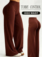High Waist Straight Leg Workout Pants Naked Skin Friendly Hip Lifting Casual Sports Legging Training Body Shaping Fitness Bottom