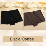 2PCS Women's Panties Cotton Seamless Sports Boxers Underwear Female Solid Color Briefs Cozy Lingerie Intimate Underpants XS-XL