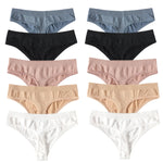 10Pcs/Set Seamless Thongs G-String Women Panties Sexy Underwear Female Underpants Sexy Lingerie Low Waist Sport Bottoms M-XL