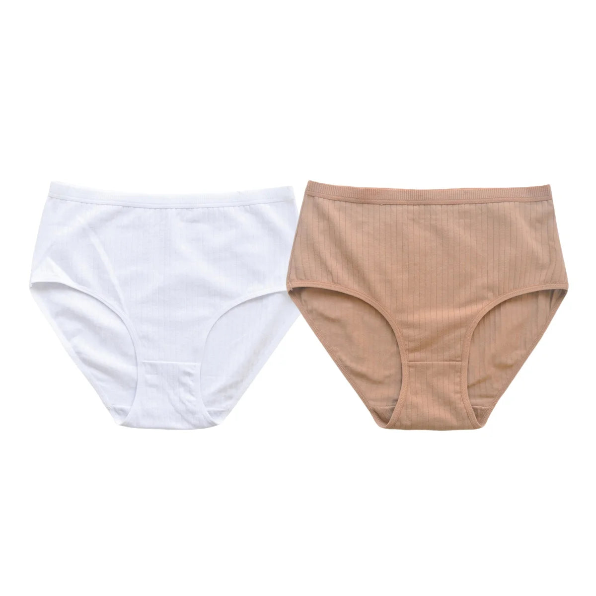 2Pcs/Set Women Cotton Panties High Waist Briefs Breathable Underwear Female Underpants Plus Size Sexy Lingerie S-XXL 8 Colors