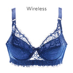 Push Up Bra Sexy Embroidery Lace Wire Free Bra Thin Padded Intimate 75-105 B C D Brassiere Wireless Bralette For Women Underwear