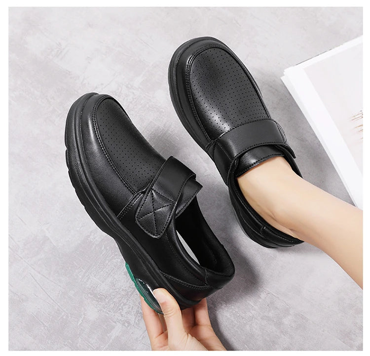 Platform White Shoes Women Casual Comfortable Light Nurse Work Shoes Fashion Slip on Non-slip Loafers Chaussure Femme