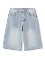 Summer Women Wide Leg Cropped Jeans High Waist Loose Fit Mid Pants Daily Casual Denim Pants Streetwear