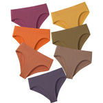 7Pcs/Set Panties Women Seamless Underwear High Rise Briefs Female Underpants Solid Color S-XXXL Sexy Lingerie Comfort Intimates