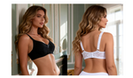 Black Mesh Jacquard Bra for Women Lightweight Sexy Everyday Underwear Adjustable Straps Rhinestone Bow B-E Cup