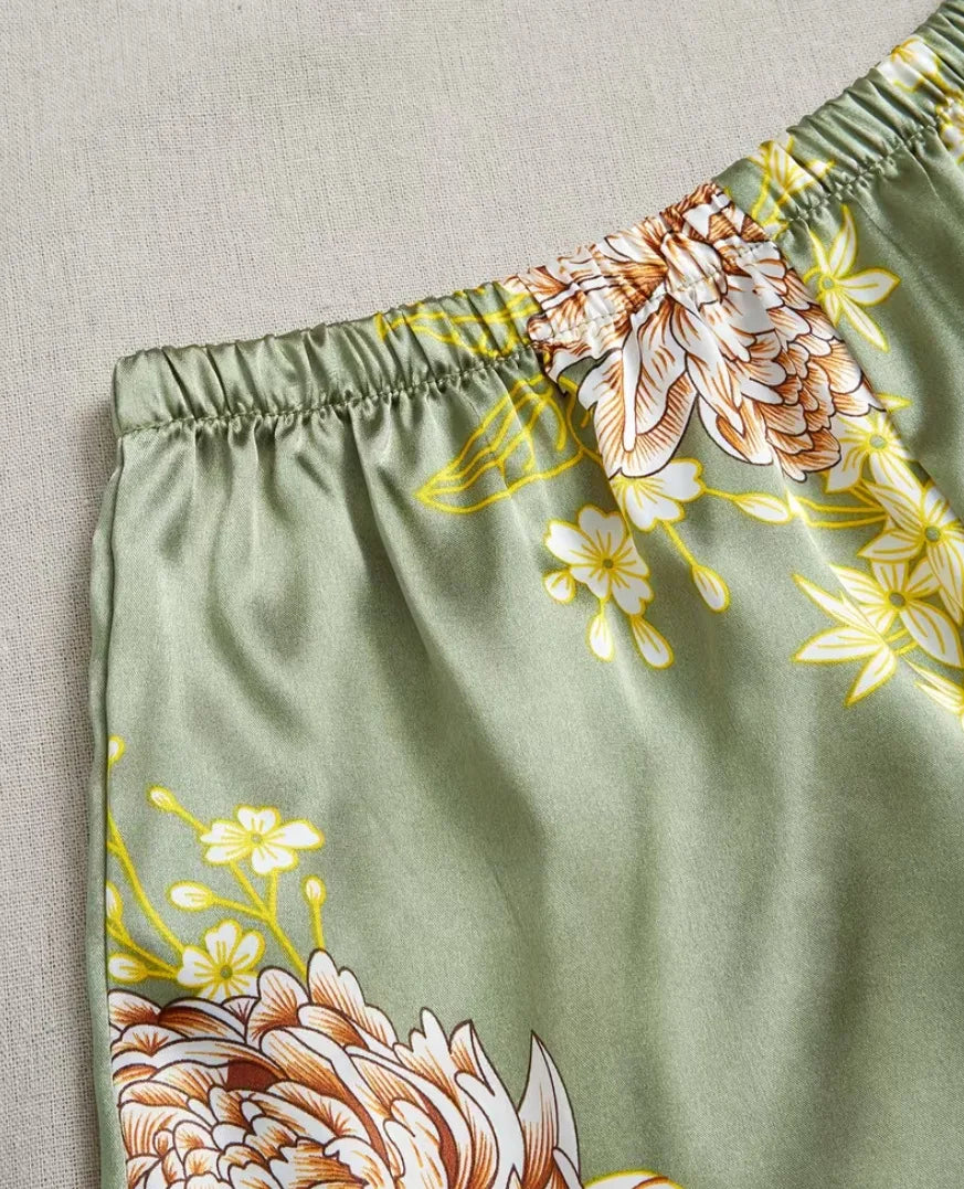 New Women's Summer Sexy Fashion Printed Pajama Set Satin Comfortable Breathable Soft Home Clothes Strap Sleeper Two Piece Set