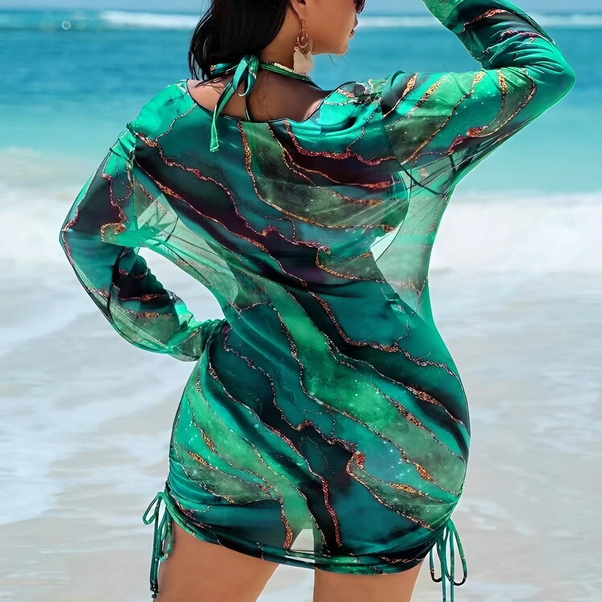 2026 Large Plus Size Bikini High Waist Swimsuit Women With Tops 3 Pieces Swimwear Female Bathers Bathing Swimming Swim Suit4XL