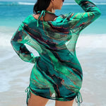2026 Large Plus Size Bikini High Waist Swimsuit Women With Tops 3 Pieces Swimwear Female Bathers Bathing Swimming Swim Suit4XL