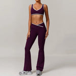 Yoga Set2 Pieces Workout Outfits Fitness Sportswear Gym Tracksuit High Waist Leggings Sports Bra Athletic Wear Women Clothes