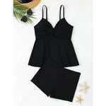 Summer Two Pieces Swimsuit Woman High Waisted Swimwear Female Tankini Sets Beach Wear Bathing Suit Sports Swimming Suit Shorts