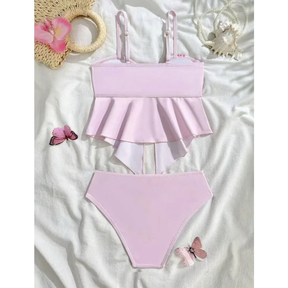 High Waisted Bikinis 2026 Push Up Women Swimsuits Sexy Swimwear Brazilian Bikini Set Floral Biquini Pink Black Summer Beachwear