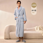 Long Flannel Robe for Men Women Warm Home Pajamas Loungewear 2026 Autumn Winter New Thick Coral Fleece Couple Bathrobe