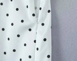 2026 Women Vintage Black White Polka Dot A-line Knee Length Skirt Sexy Low Waist Holiday Summer Skirts Slim Mini Skirts J7L2