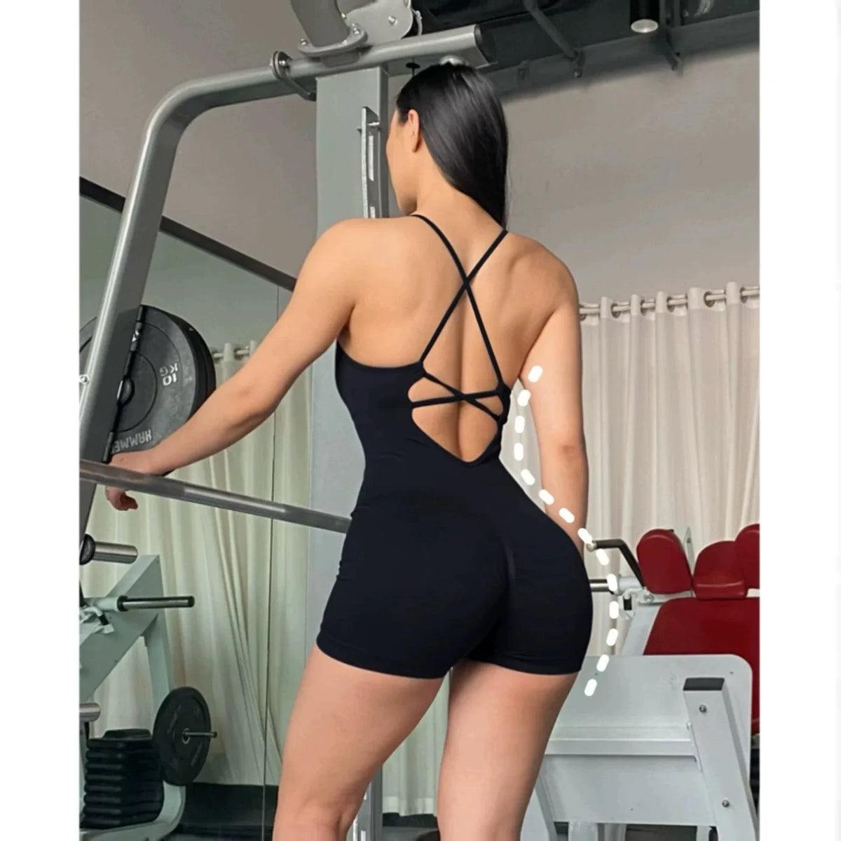 WAREBALL Yoga Set JumpSuits Sportswear Women Fitness Rompers Sexy One Piece Strap Tummy Control Padded Sports Bra Workout