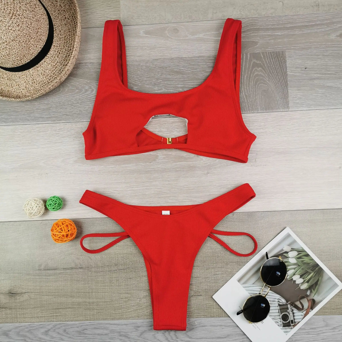 Micro Bikini 2022 Sexy Women Swimsuit Female Rib Bikini Set Push Up Women Swimwear Brazilian Biquini Cut Out Neon Bathing Suit